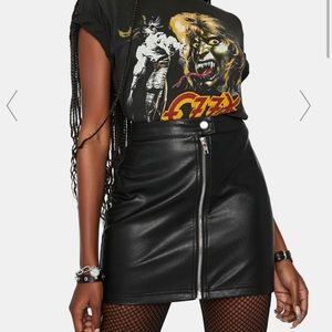 NWOT Faux Leather Miniskirt